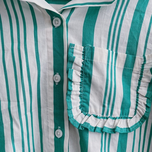 and away striped layered sleeve button up - Picture 3 of 4